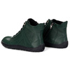 Damskie zimowe buty skórzane barefoot 1294 minimalistyczne zielone