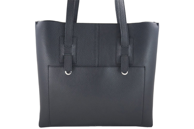 Módní velká městská kabelka A4 - šedá tmavá