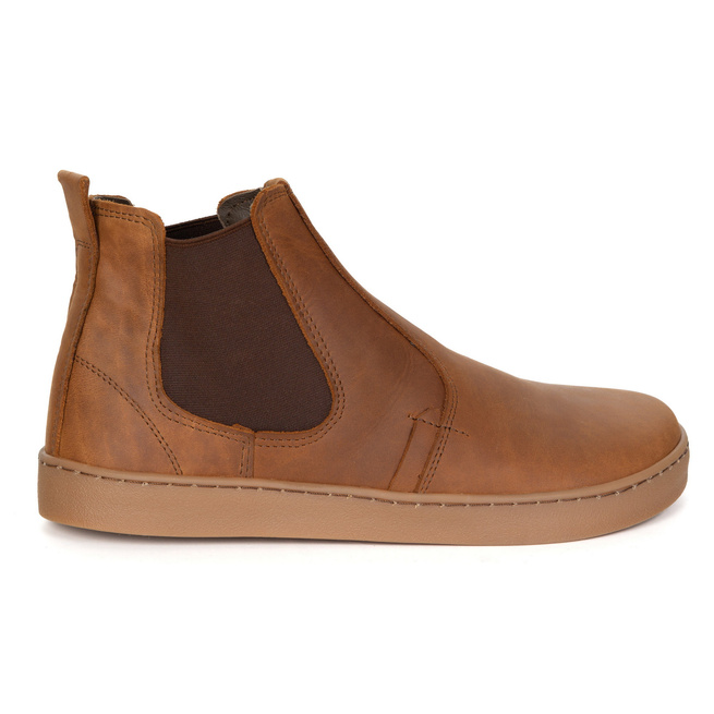 Buty męskie sztyblety barefoot skórzane Olivier 100KZ jasnobrązowe