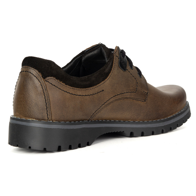 Buty męskie skórzane casual KOMODO 879 oliwka