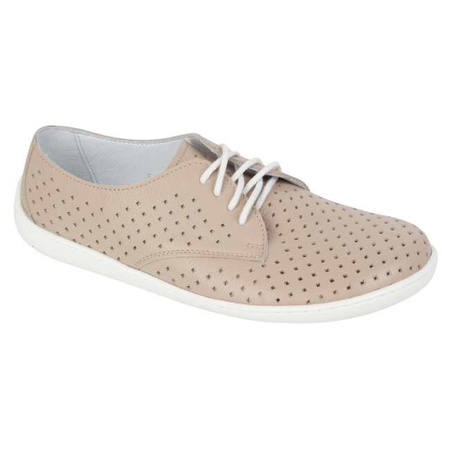 BAREFOOT Dámské minimalistické tenisky 1288POL béžové s bílou barvou