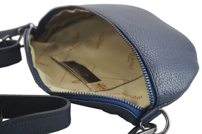 Kožený sáček pro mládež / ledvinka - námořnická modř