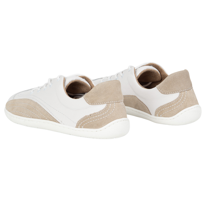 Dámské barefoot kožené polobotky Wasak 0800W white
