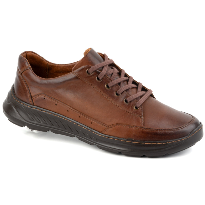 Pánská kožená obuv pro volný čas 928ma hnědá