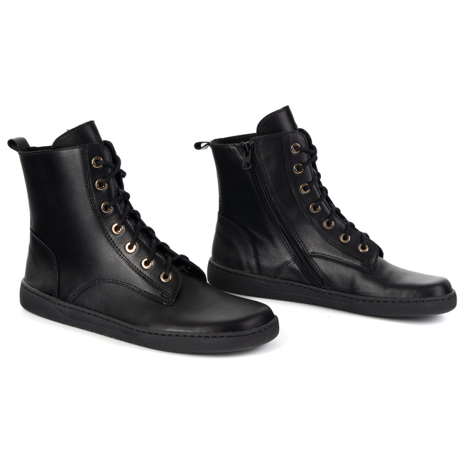 Buty damskie barefoot zimowe skórzane Olivier Liv 1303 ocieplane