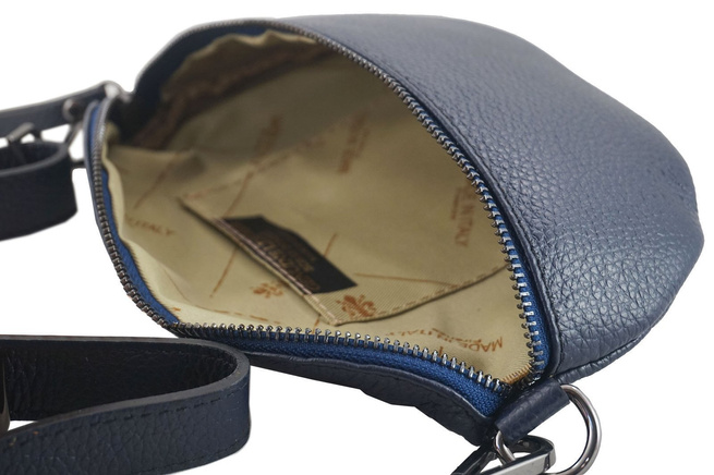 Kožený sáček pro mládež / ledvinka - fialový