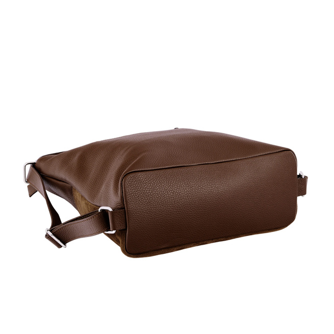 Semišová taška na záda - hnědá