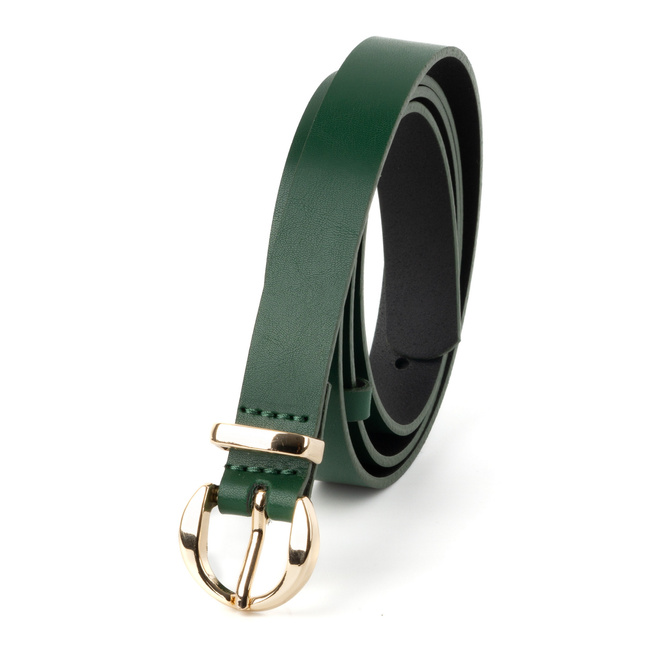 Dámský kožený pásek D135.2 Lahvově zelený