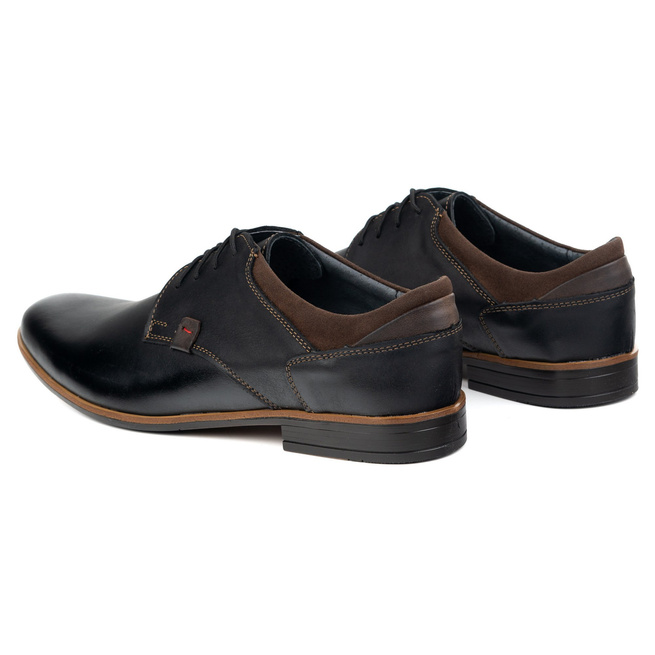 Olivier 263GT kožené společenské boty černé