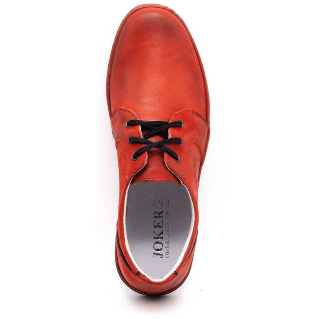 Buty męskie skórzane casual 322/2 czerwone