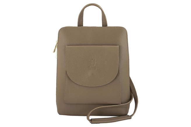 Kožený batoh / poštovní taška - Casual 2v1 - Grey