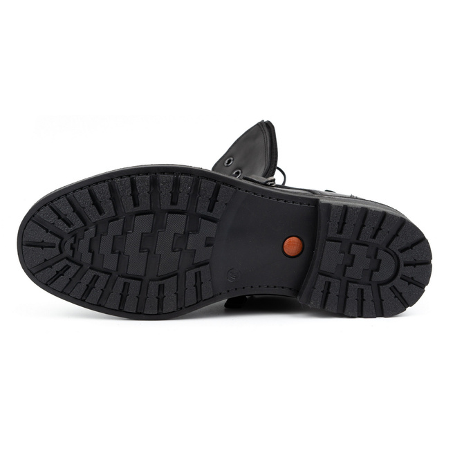 Pánské zimní boty kožené boty 155KAM black