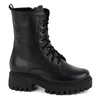 Dámské zateplené kožené boty 401BB pea black
