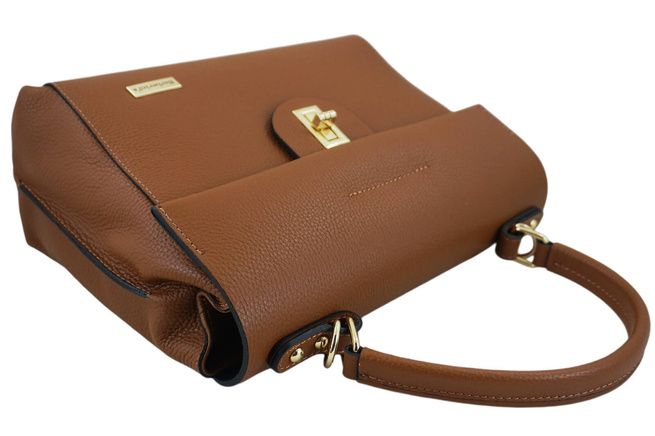 Kufr kožené kabelky - světle hnědý