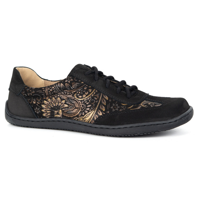BAREFOOT dámská minimalistická kožená obuv 1287 black nubuk