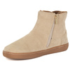 Dámské barefoot zimní kožené boty zateplené kožešinou Olivier 202MP beige