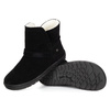 Buty damskie BAREFOOT zimowe Olivier Harper czarne skórzane, ocieplane wełną merino