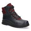 Pollonus dámské kožené sněhule navy blue/maroon 5-1459-001