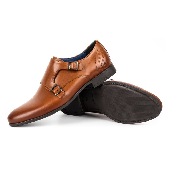 Pánská společenská obuv monki 341/C1 hnědá