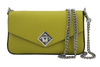 Malá kožená společenská kabelka - Pistácie
