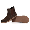 Damskie buty barefoot sztyblety z zamkiem ocieplane 1263 brązowe welur