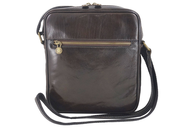 Męska torba CASUAL z regulowanym paskiem - Brązowa