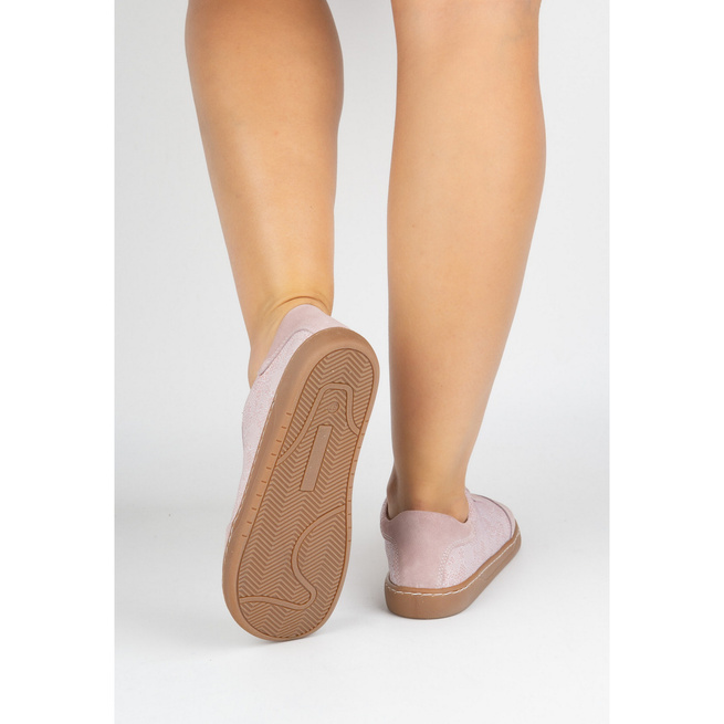 Buty barefoot damskie skórzane Olivier Eliza kwiaty różowe