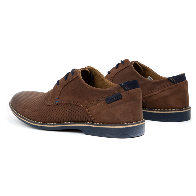 Pánská kožená obuv pro volný čas 859L hnědá