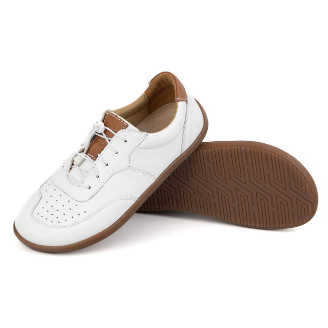 BAREFOOT minimalistická kožená obuv 500/B bílá