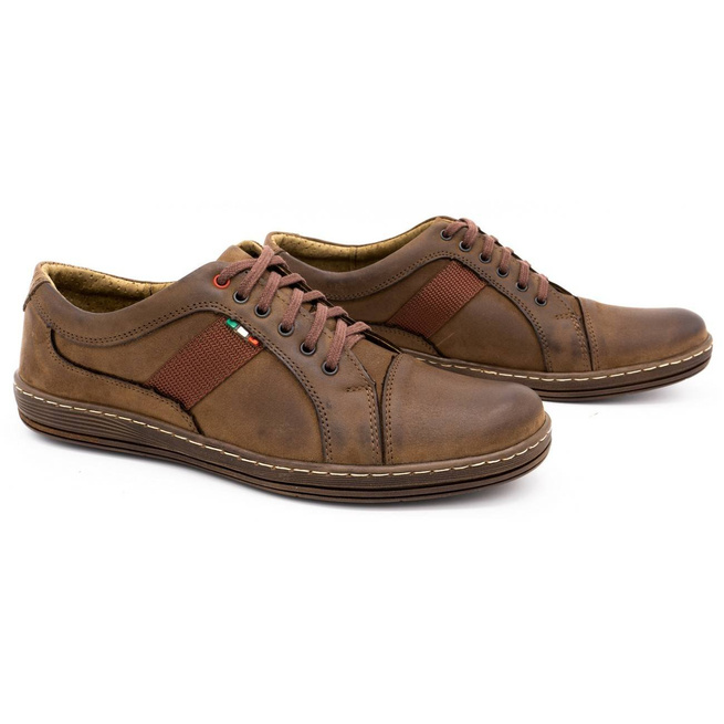 Pánská kožená obuv pro volný čas 238GT hnědá