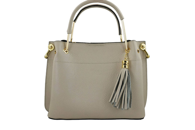 Dámská kožená kabelka Světle béžová