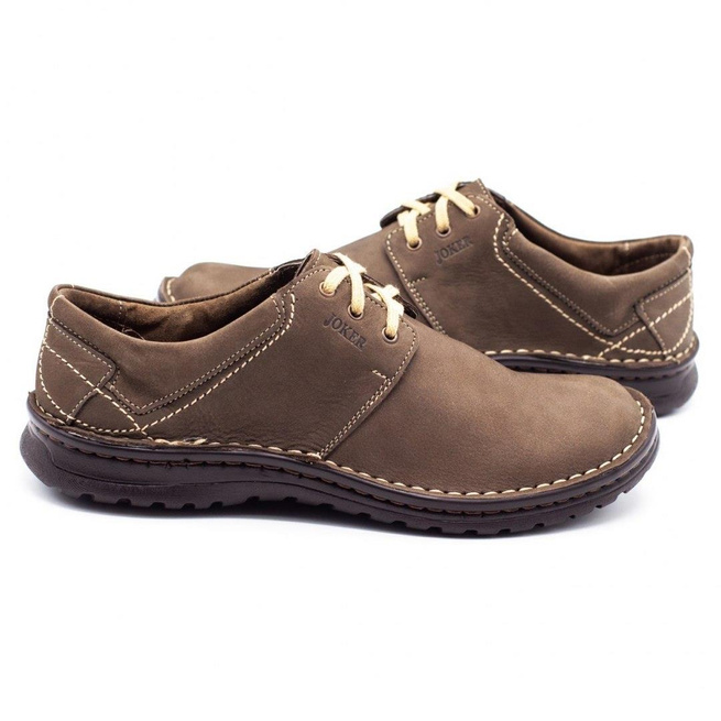 Buty męskie skórzane 229 oliwka