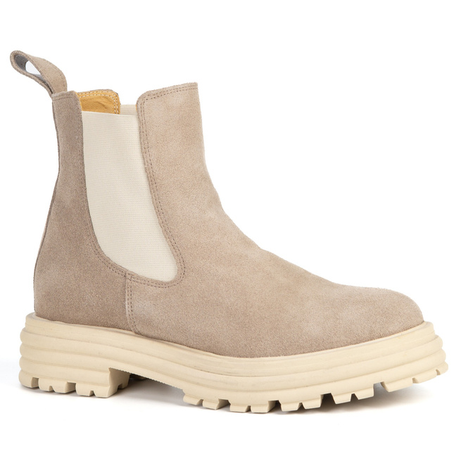 Sztyblety damskie Elise polskie obuwie naturalna skóra wokerowa podeszwa zamszowe