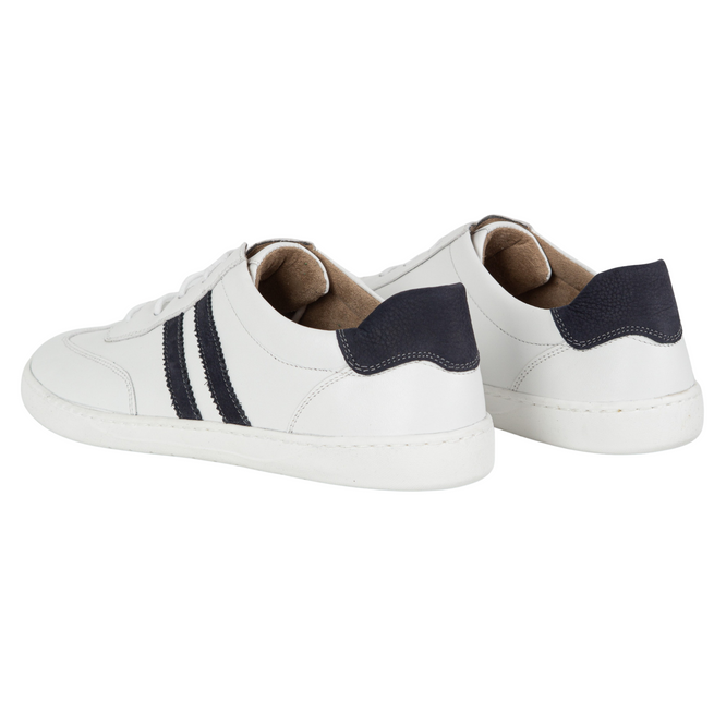 Buty męskie casual skórzane sznurowane BAREFOOT FRIENDLY 1290 białe