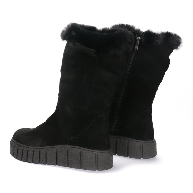 Pollonus dámské zateplené boty black velour 5-1570-008