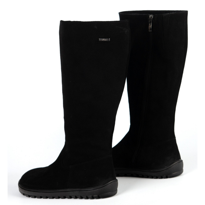 Dámské barefoot kožené boty Olivier Hazel black velur