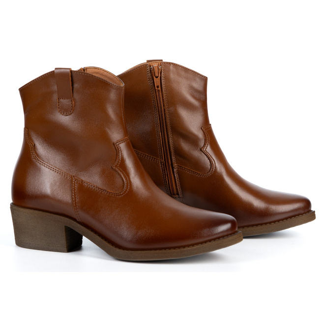 Olivier Dakota – eleganckie botki damskie skórzane premium, kowbojki