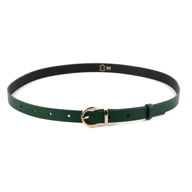 Dámský kožený pásek D135.2 Lahvově zelený