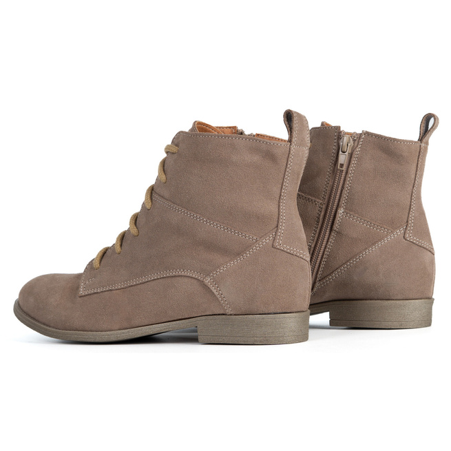 TRW kožené šněrovací boty hnědé