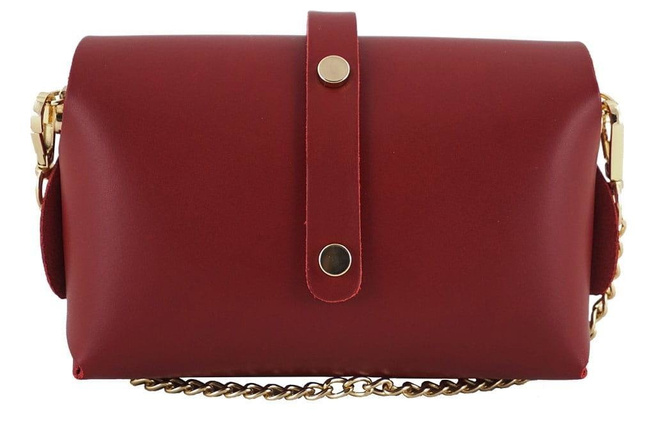 Módní kožená společenská poštovní taška - šedá