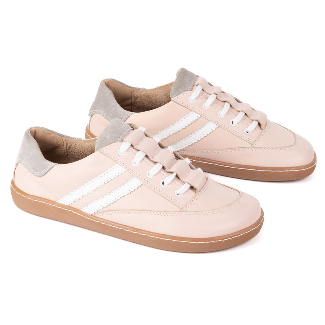 Sneakersy barefoot damskie Kaia Olivier – anatomiczne buty skórzane pudrowy róż