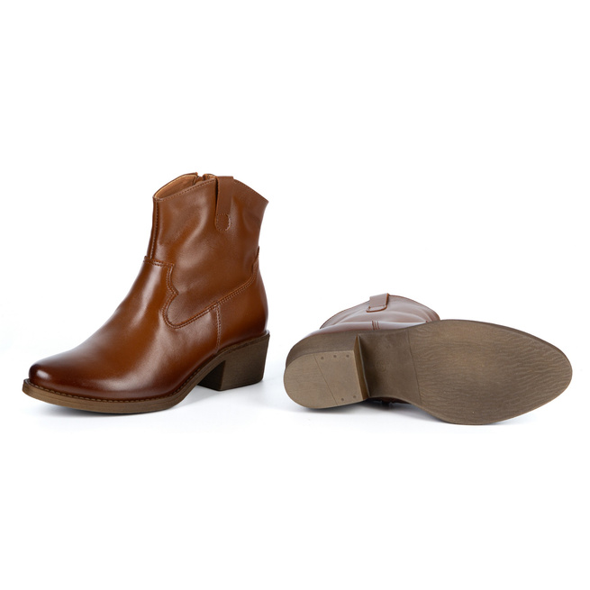 Olivier Dakota – eleganckie botki damskie skórzane premium, kowbojki