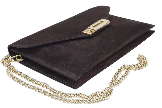 Stylová semišová kabelka Barberinis - Hnědá tmavá