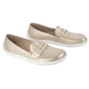 BAREFOOT Elegantní dámské minimalistické kožené mokasíny 1280 gold