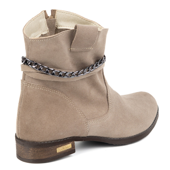 Dámské semišové zateplené boty Luna beige