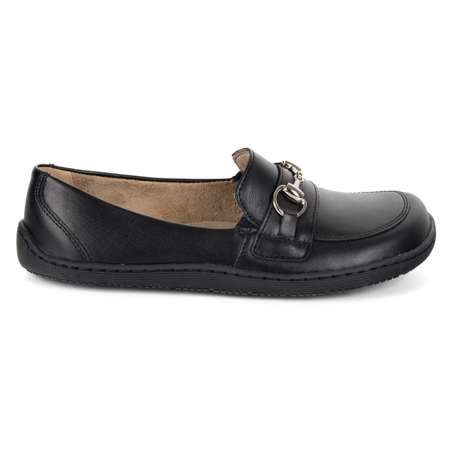 Barefoot damskie mokasyny skórzane minimalistyczne 1288AR czarne