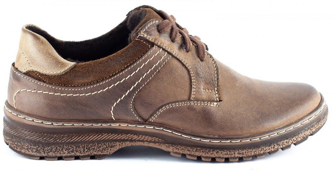 Zimowe buty męskie 835F brązowe