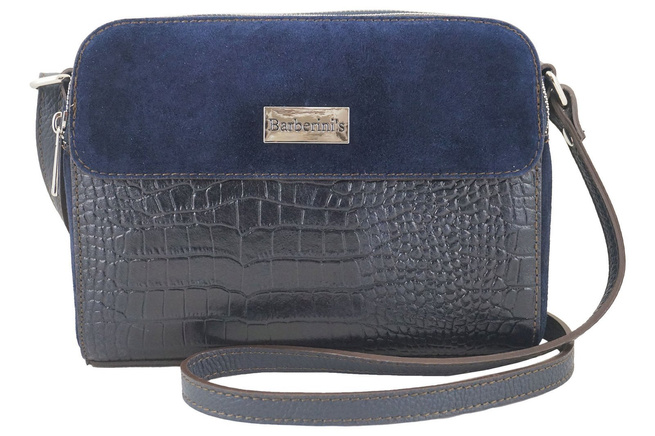 Stylová tříkomorová crossbody kabelka - námořnická modř