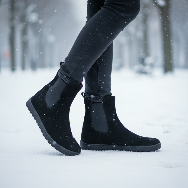 Barefoot damskie buty zimowe Sloan podeszwa zimowa z wyraźnym protektorem