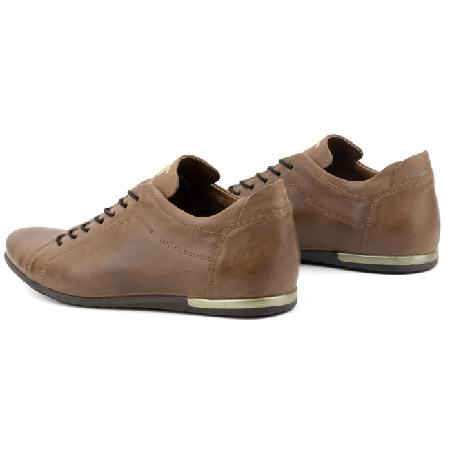 Buty sportowe męskie skórzane 2123 brązowe